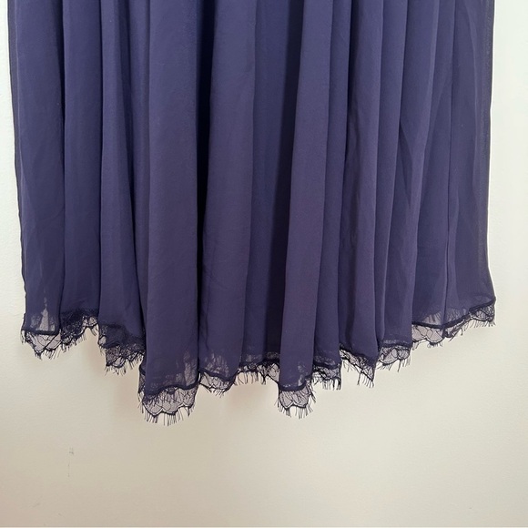 Dress The Population Corey Romantic Cap Sleeve Midi Dress in Midnight Blue sz XS - Picture 6 of 7